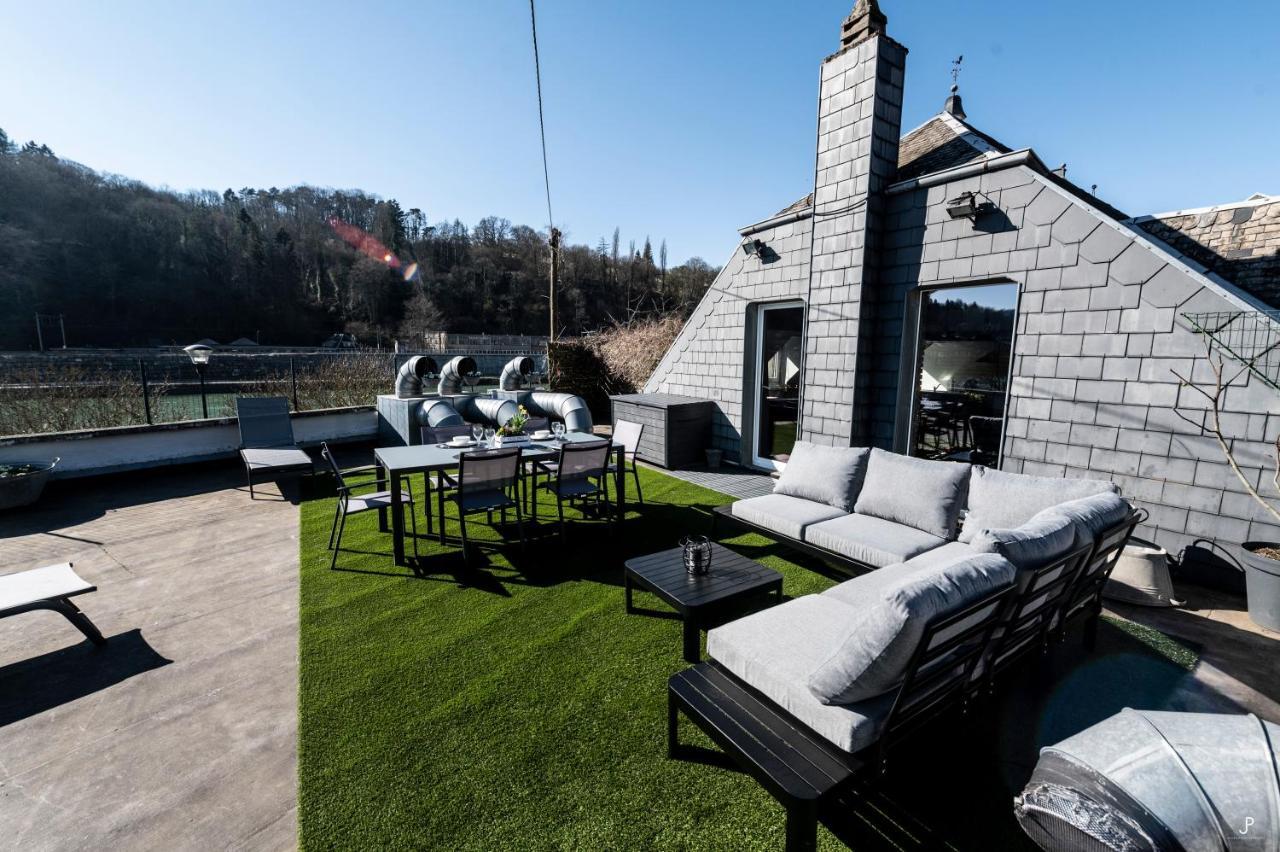 Les 3 chapeaux Les canotiers 4 pers avec sa belle terrasse et Le melon 2 personnes sans terrasse Dinant Extérieur photo